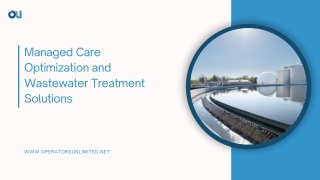 managed care optimization and wastewater