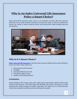why is an index universal life insurance policy