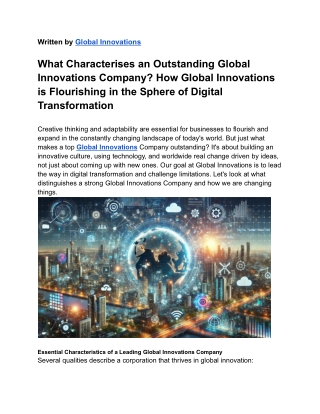 written by global innovations
