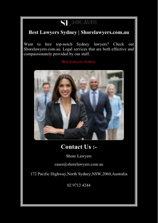 Best Lawyers Sydney | Shorelawyers.com.au