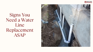 Signs You Need a Water Line Replacement ASAP