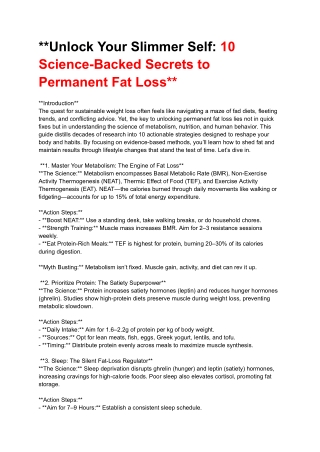 Unlock Your Slimmer Self 10 Science-Backed Secrets to Permanent Fat Loss (2)