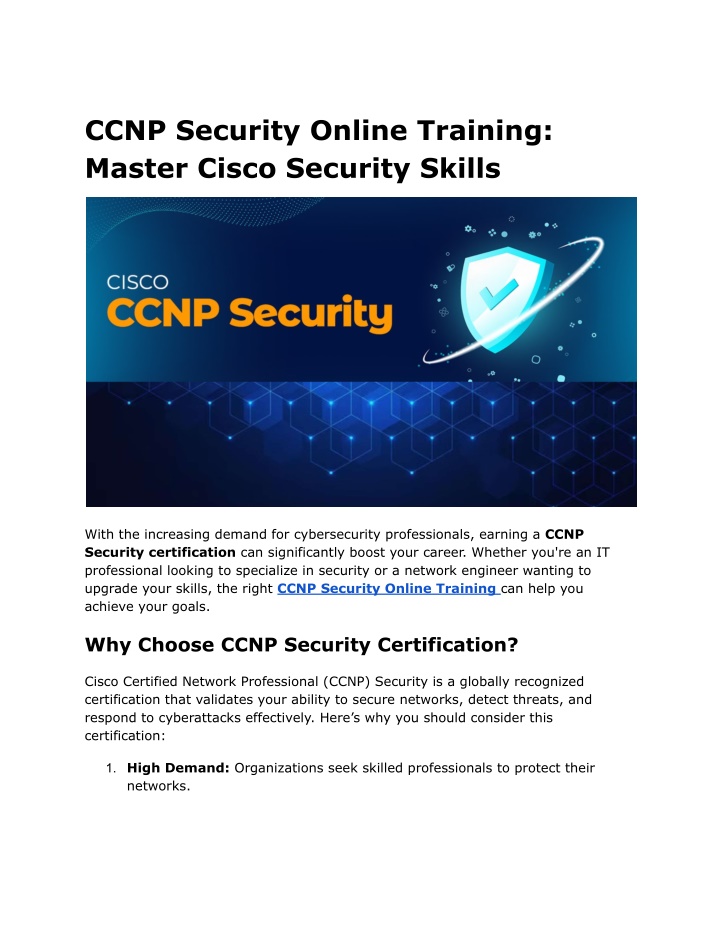 ccnp security online training master cisco