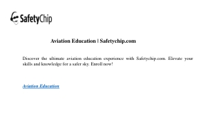 aviation education safetychip com