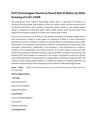 Polymerase Chain Reaction (PCR)