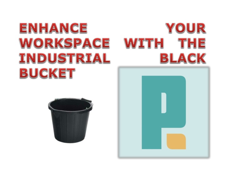 enhance your workspace with the industrial black bucket