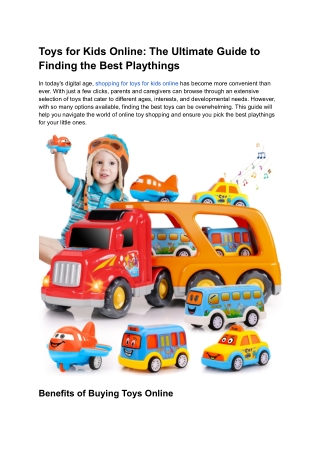 Toys for Kids Online – Fun & Educational Toys for All Ages