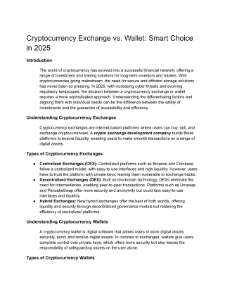 cryptocurrency exchange vs wallet smart choice