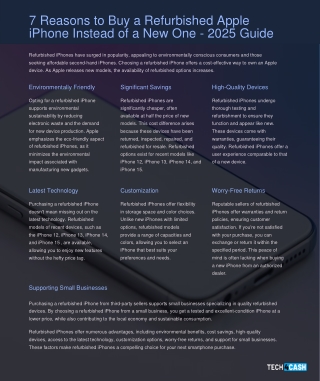 7 Reasons to Buy a Refurbished Apple iPhone Instead of a New One - 2025 Guide