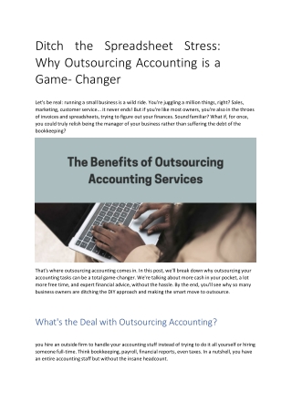 ditch the spreadsheet stress why outsourcing