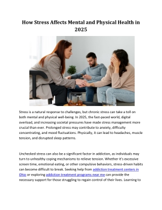 How Stress Affects Mental and Physical Health in 2025