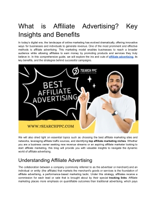 What is Affiliate Advertising? Key Insights and Benefits