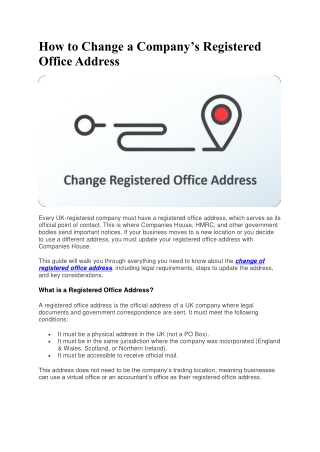 how to change a company s registered office