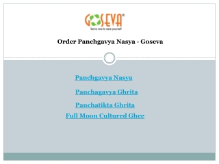 Order Panchgavya Nasya - Goseva