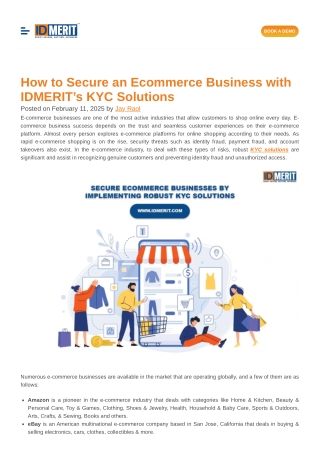 How to Secure an Ecommerce Business with IDMERIT's KYC Solutions