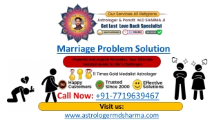 Expert Marriage Problem Solution | Consult Astrologer MD Sharma