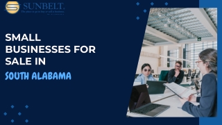 Small Businesses for Sale in South Alabama: Expert Guidance
