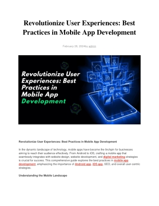 Revolutionize User Experiences Best Practices