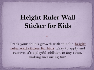 Height Ruler Wall Sticker for Kids