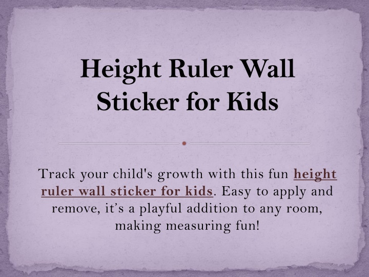 height ruler wall sticker for kids