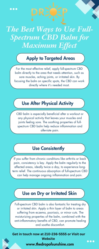 the best ways to use full spectrum cbd balm