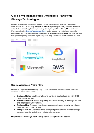 google workspace price affordable plans with