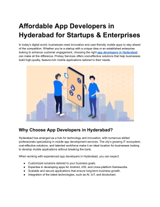 affordable app developers in hyderabad
