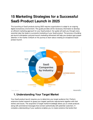 15 Marketing Strategies for a Successful SaaS Product Launch in 2025