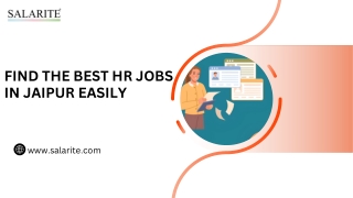 Find the Best HR Jobs in Jaipur Easily