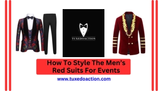 How To Style The Men’s Red Suits For Events