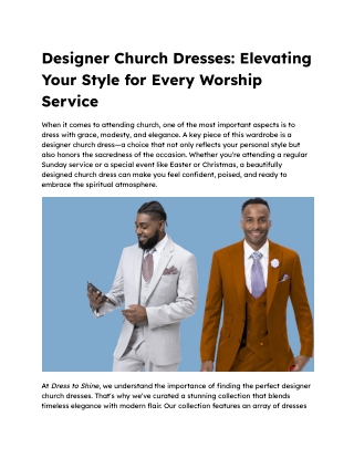 designer church dresses elevating your style