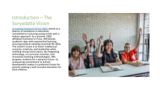 The Suryadatta Edge - A Premier CBSE School Committed to All-Round Growth