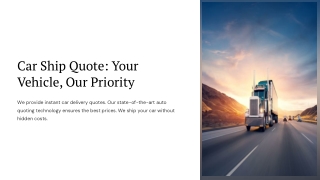 car ship quote your vehicle our priority