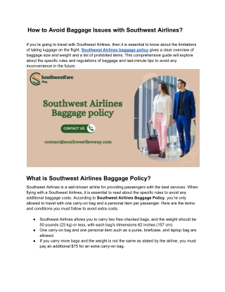 The Ultimate Guide to Southwest Airlines Baggage Rules