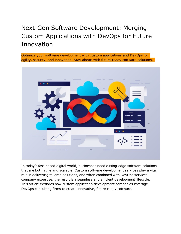 next gen software development merging custom