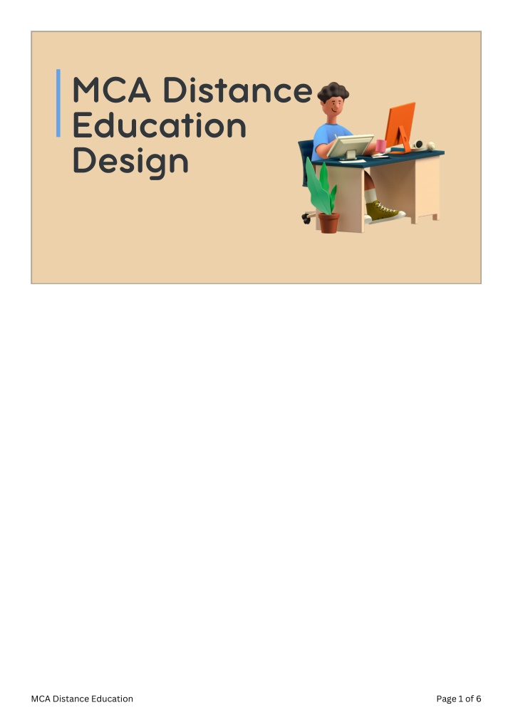 mca distance education design