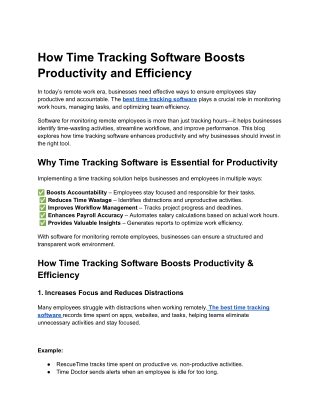 how time tracking software boosts productivity