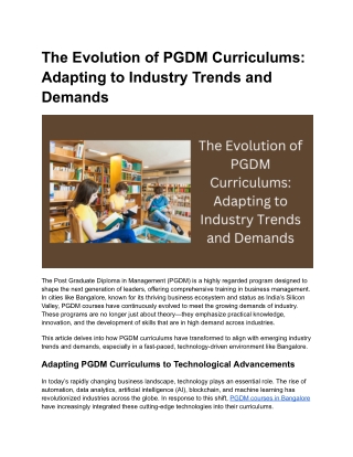 The Evolution of PGDM Curriculums_ Adapting to Industry Trends and Demands