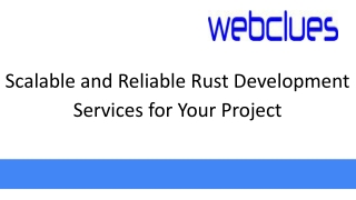 Scalable and Reliable Rust Development Services for Your Project