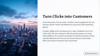 turn clicks into customers