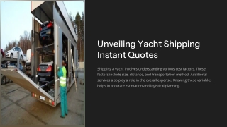 unveiling yacht shipping instant quotes