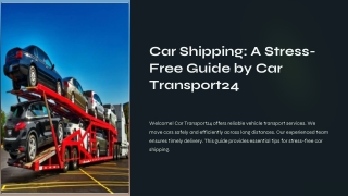 car shipping a stress free guide