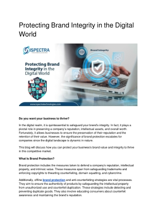 protecting brand integrity in the digital world