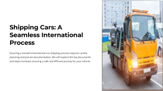 shipping cars a seamless international process