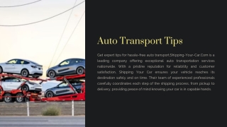 auto transport tips