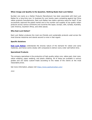 China Rattan Products Manufacturers