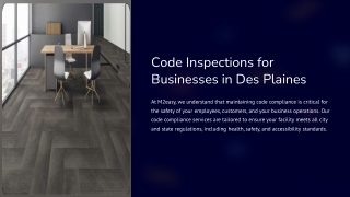 code inspections for businesses in des plaines