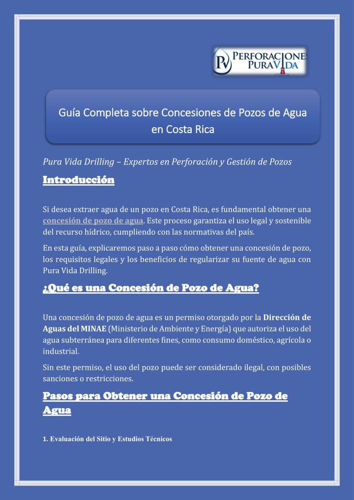 gu a completa sobre concesiones de pozos de agua