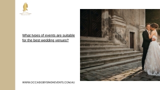 What types of events are suitable for the best wedding venues