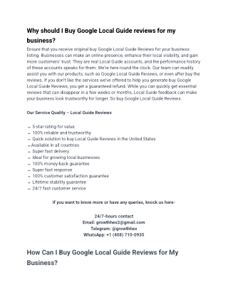 Why should I Buy Google Local Guide reviews for my business_